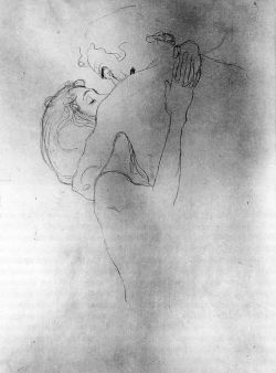 xushima:Gustav Klimt, Upper Portion of Two Lovers, 1908