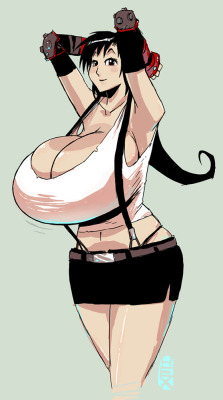 Tifa Lockheart loved all the attention she got from her huge