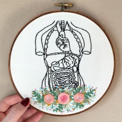 sosuperawesome:  Embroidery hoops by MoonriseWhims on Etsy•