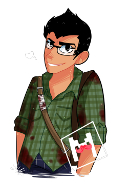 leslielumarie-art:  I drew Markiplier in some Last of Us attire