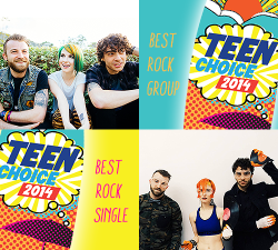 paramore-team:  Paramore have been nominated as ‘Best Rock