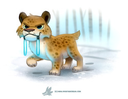 cryptid-creations:  Daily Paint #1259. Light Sabre-Tooth Tiger