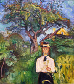 urgetocreate:Edvard Munch, Girl Under Apple Tree, 1904