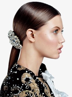 vogue:  From a decorative ponytail to a slick evening knot–5