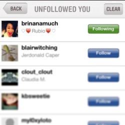 Unfollowed right back c'ya! @brinanamuch #lol #funny