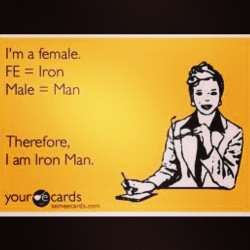 criistala:  😆😆😆😆 #ironman #women #toofunny 