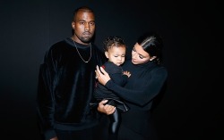 kimkanyekimye:  Kim, Kanye, & North backstage at Balenciaga