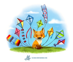cryptid-creations:  Daily Paint #1251. Kitesune by Cryptid-Creations