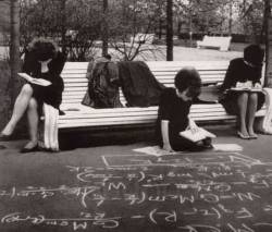 sovietreality:  Female Soviet college students studying for exam