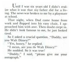 spinnings:  A letter from Walt Disney’s daughter. 