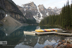 morethanphotography:  Moraine Lake Canoes - Banff National Park