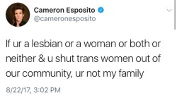 jaxxgarcia: IF YOURE QUEER AND YOU REFUSE TO BRING UP TRANS PEOPLE