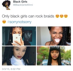 tee-ahnuh:  skellyssecret:  blackgirlbombshells:  Sorry not sorry