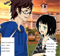 This is my manga panel of me and my boyfriend made with the manga