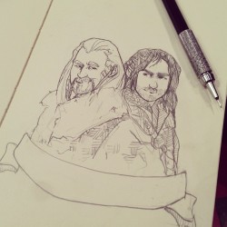 bskizzle:  Another commission for a friend of mine! #fili #kili