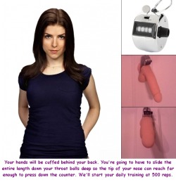 celebrityfemdom:  Anna Kendrick sissy training 