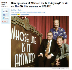 tragicvillain:   Whose Line is it Anyway? to return on the CW