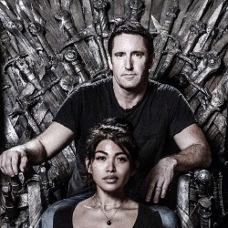 The most epic thing ever: Trent Reznor sitting on an Iron Throne