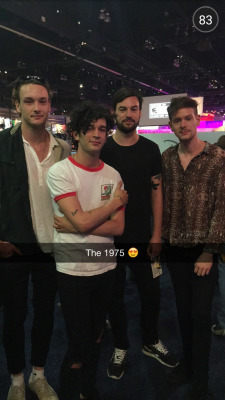 drivelikeyoudo: The 1975 on hottopic ’s snapchat at E3
