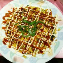 First ever attempt at Okonomiyaki! @lukewarmmess_ how did I do?