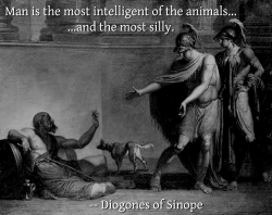 A quote from Diogones of Sinope, credited as the founder of Cynicism…and