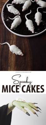 halloweencrafts:  DIY Mice Cakes Make these easy chocolate covered