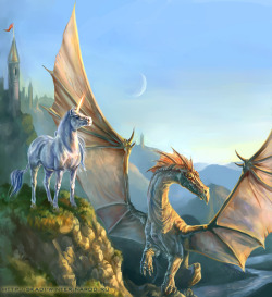 dailydragons:  Fantasy by SnowSkadi (DeviantArt) 
