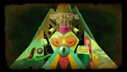 Something Big - title card designed by Michael DeForge painted