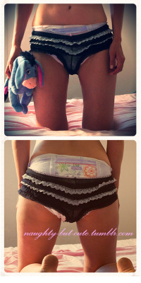 naughty-but-cute:  awww - new ruffle panties. so fuckin`adorable!