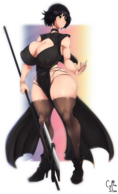 coffeeslice:  Commission! This thicc badass lady is Scythe, requested