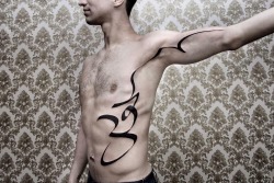 asylum-art:  DotsToLines – The geometric tattoos of Chaim Machlevdotstolines.com