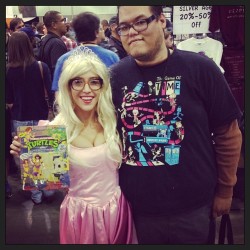 Thanks for the April O'Neil, @prophet619! #accidentalhipsterpeach #imalittleblind #comikaze  (at Comikaze 2013)