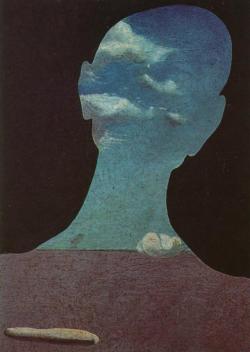 salvadordali-art:  Man with His Head Full of Clouds, 1936 Salvador