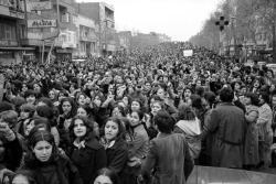 historicaltimes:  Women protesting forced Hijab days after the