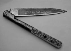 e-uropean:  Corsican vendetta knife with floral detail“may