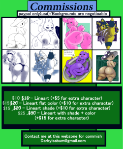gonna be cutting the price this month for commissions.comtact