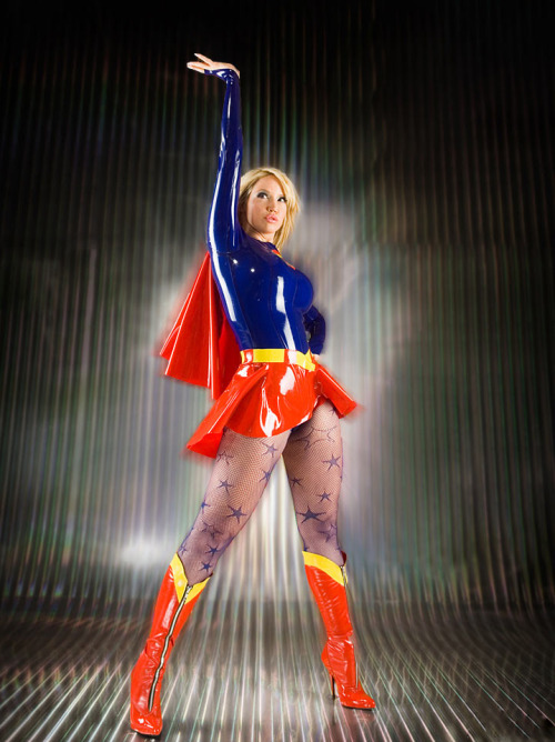 Super woman in latex!