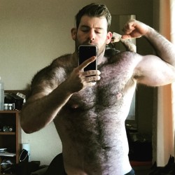 huscularfur:  I love this muscular gorilla!! Super hot and hairy!!