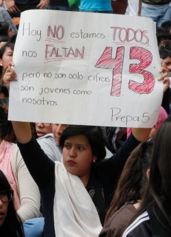 thinkmexican:  Mexican Students Demand Justice for Missing Normalistas