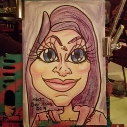 Doing caricatures at the Buffy sing-along at Cuisine en Locale/ONCE