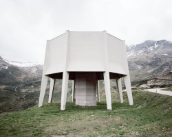 architectureofdoom: Ventilation building,  St Bernard Pass, Graubünden,