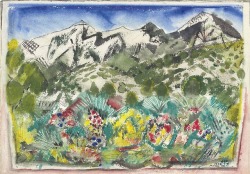 a-la-belle-e-toile:  John Marin (1870-1953) - Side Slope of Taos