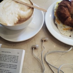 christiescloset:  Had a lovely morning with a coffee, croissant,