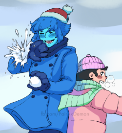 happy lappy in snow. submission (or doing request?) for my fav