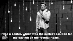 stand-up-comic-gifs:  I played football actually. Did anybody