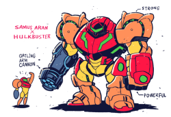 rariatoo:samus aran × hulkbuster