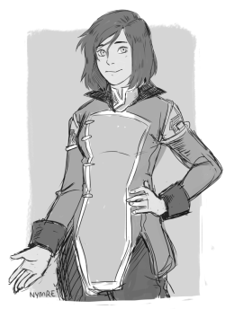 nymre:Korra in Asami’s jacket for a patron c: 