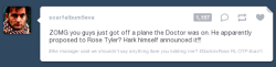 bookishandi:  Tumblr responds to the rapid-fire Doctor/Rose news