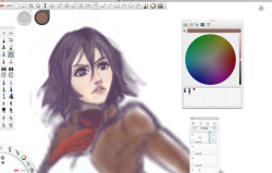 Mikasa WIP.  i’ll probably make it bigger or something.