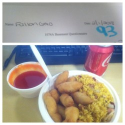 93 on my work test & my boss bought us lunch, I’m wid